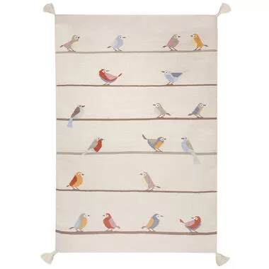 Art for Kids vloerkleed Vogeltjes - multikleur - 110x160 cm - Leen Bakker