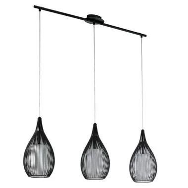 EGLO hanglamp Razoni 3-lichts - zwart/wit - Leen Bakker