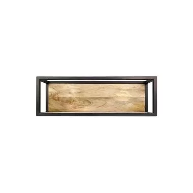 HSM Collection wandbox Levels - naturel/zwart - 75x18x25 cm - Leen Bakker