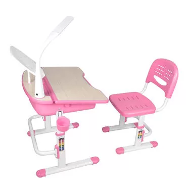Vipack kinderbureau Comfortline met stoel - roze - 70x54