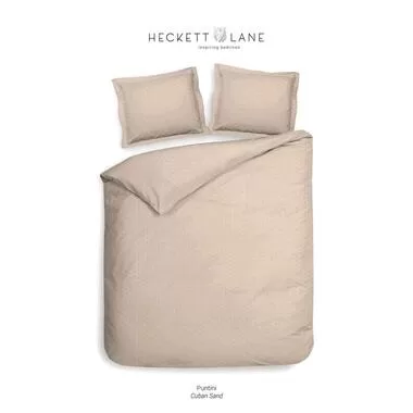 Heckett & Lane dekbedovertrek Uni Puntini - beige - 200x220 cm - Leen Bakker
