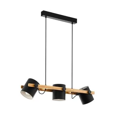 EGLO hanglamp 3-lichts Hornwood - zwart/goud - Leen Bakker