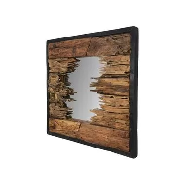 HSM Collection spiegel Moris - naturel - 60x60 cm - Leen Bakker