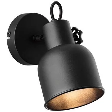 Brilliant wandlamp Rolet - zwart - 18