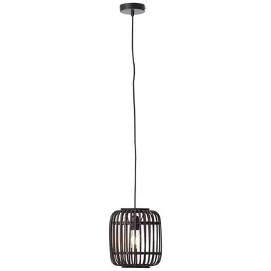 Brilliant hanglamp Woodrow - zwart - Ø21x130 cm - Leen Bakker