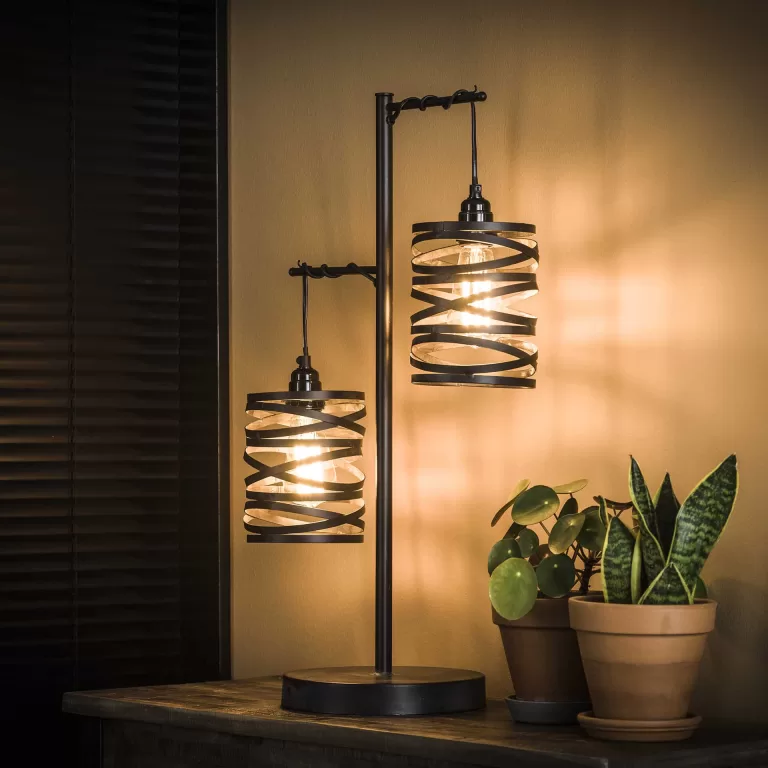 Tafellamp Kristina 2-lamps - Slate grey | Flickmyhouse