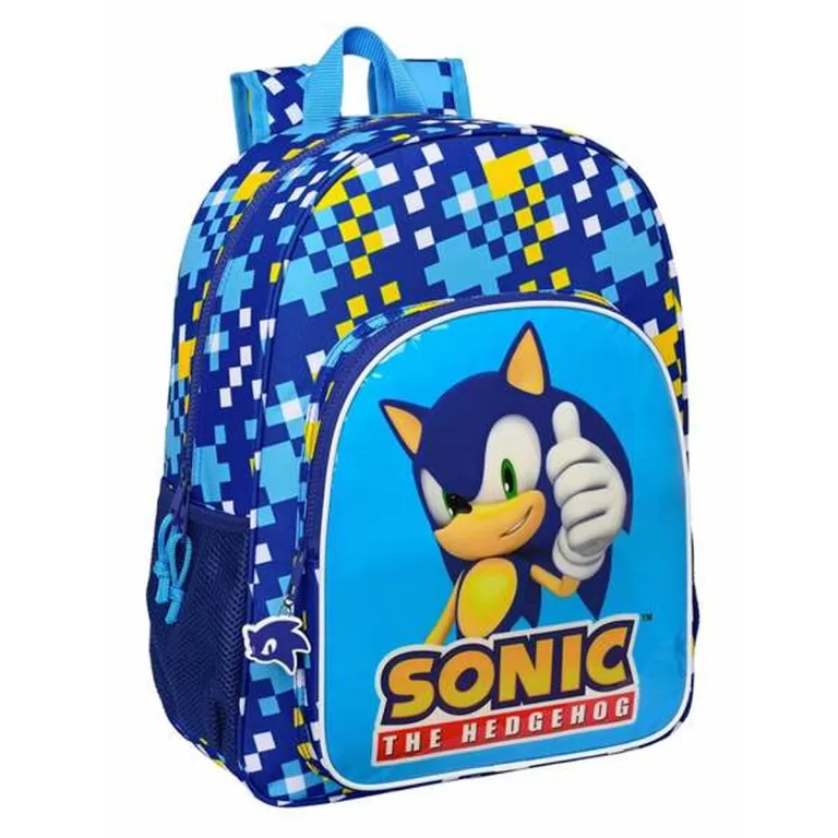 Schoolrugzak Sonic Speed 33 x 42 x 14 cm Blauw 14 L