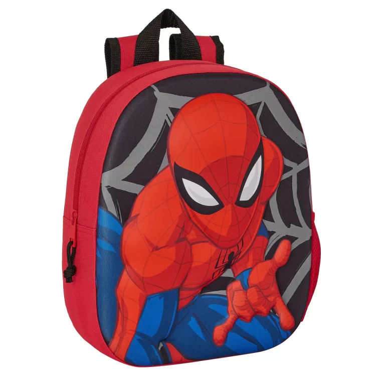 3D-schoolrugzak Spiderman Zwart Rood 27 x 33 x 10 cm