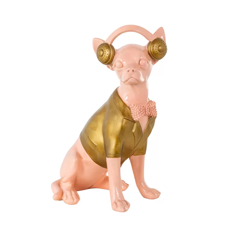 Richmond Decoratie Chihuahua - Roze/Goud | Flickmyhouse