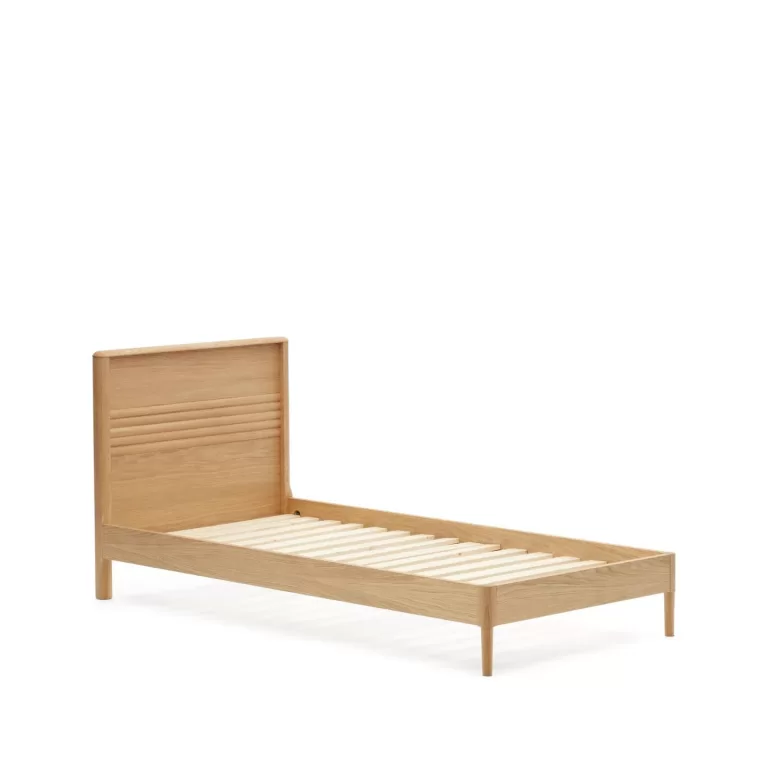 Kave Home Bed Lenon Eikenhout - Bruin | Flickmyhouse