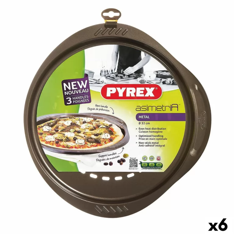 Pizzamal Pyrex Asimetria Metaal Ø 32 cm (6 Stuks)