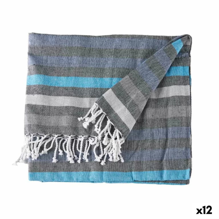 Multifunctionele sjaal 160 x 200 cm Blauw (12 Stuks)