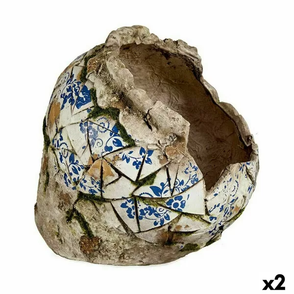 Decoratief tuinfiguur Vaas Polyresin 29 x 27 x 30 cm (2 Stuks)