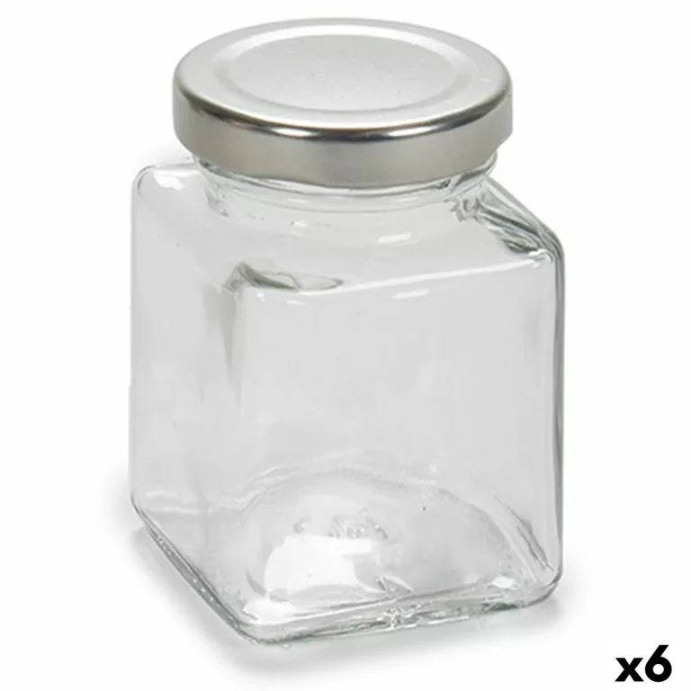 Blik Transparant Zilverkleurig Metaal Glas 100 ml 5