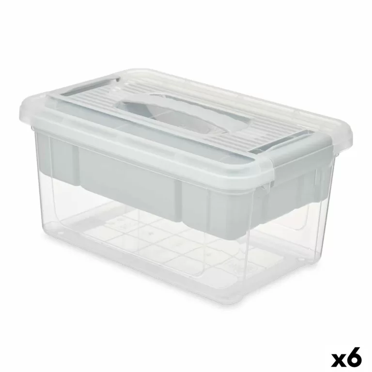 Multi-functionele Kist Grijs Transparant Plastic 5 L 29