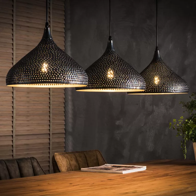 Hanglamp Romola 3-lamps - 56 - Zwart bruin (56) | Flickmyhouse
