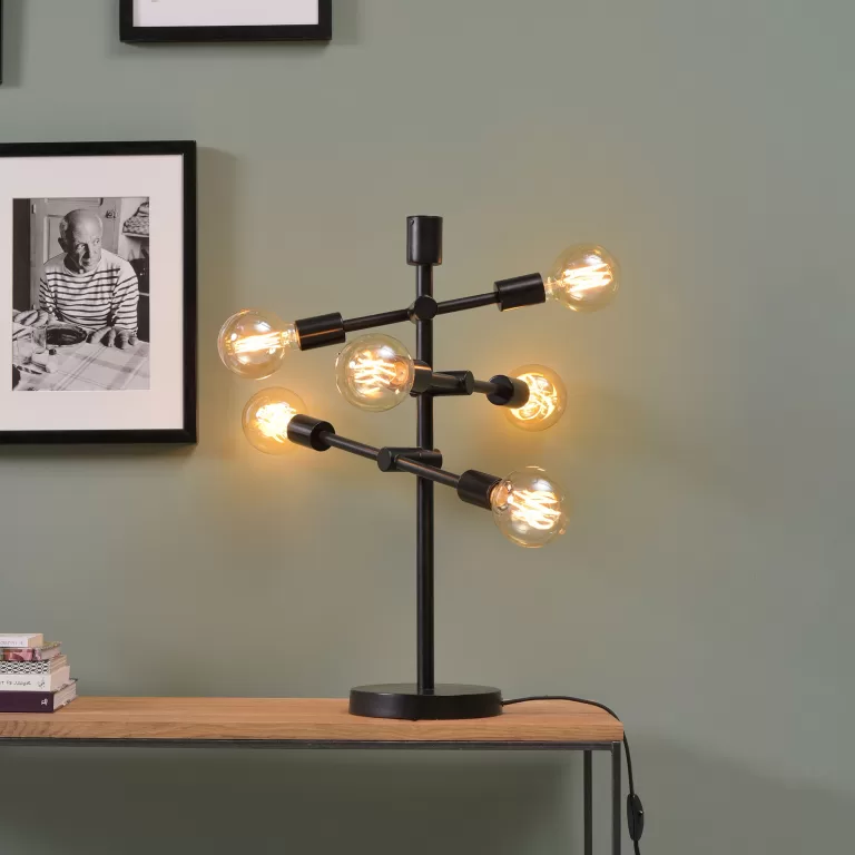 its about RoMi Tafellamp Nashville 6-lamps - Zwart | Flickmyhouse