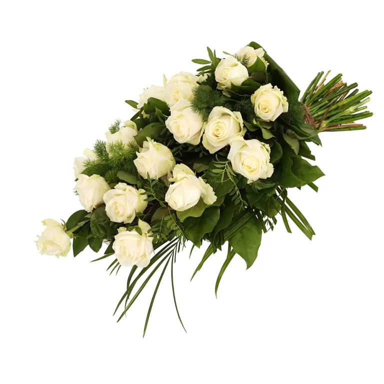 Rouwboeket witte rozen bezorgen | Flickmyhouse marketplace