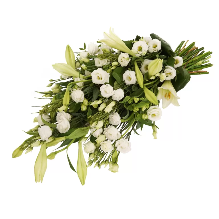 Rouwboeket witte rouwbloemen bezorgen | Flickmyhouse marketplace