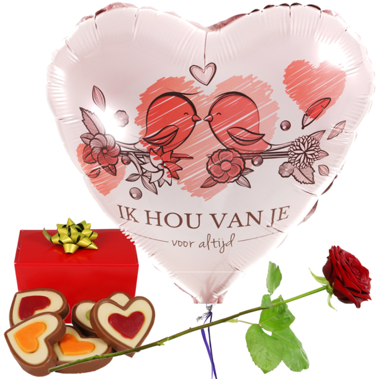 I hou van je hart ballon en chocolade bezorgen | Flickmyhouse marketplace