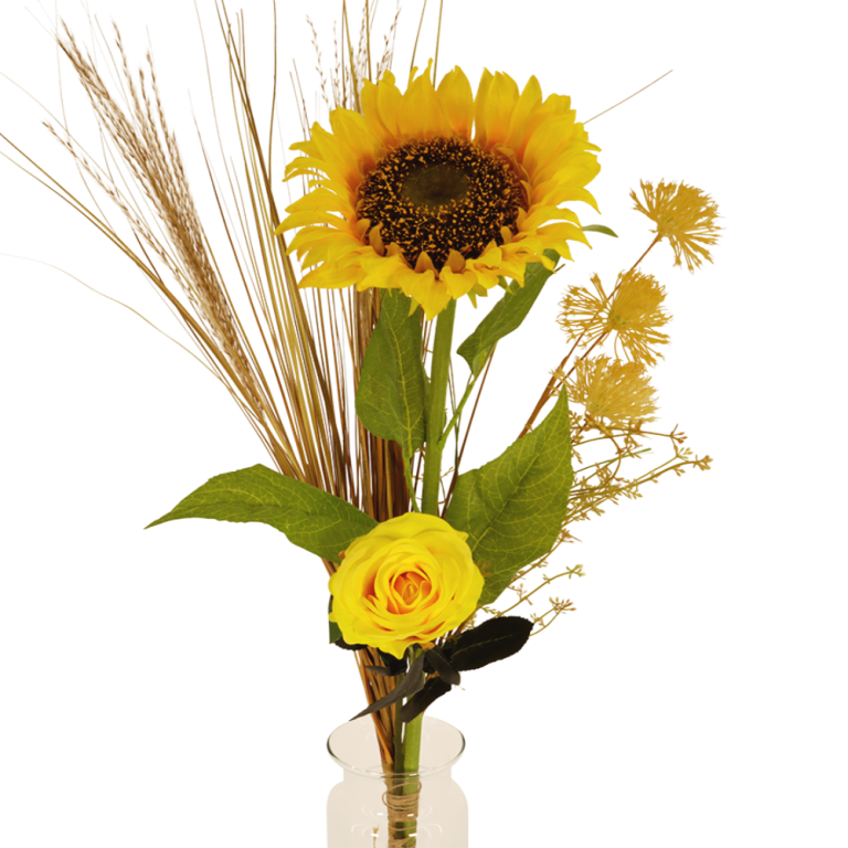 Kunstbloemen zonnebloemen boeket 4 stelen | Flickmyhouse marketplace