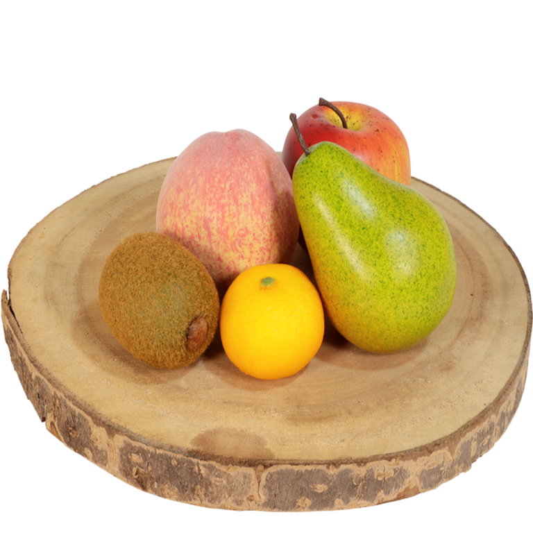 Sierfruit 5 stuks kiwi - perzik - rode appel - peer - mandarijn | Flickmyhouse marketplace
