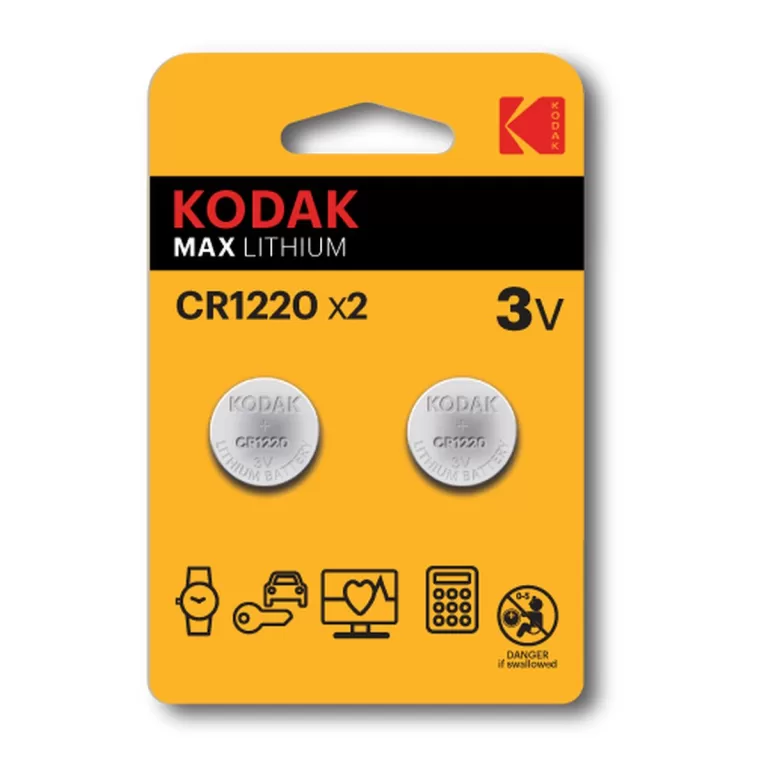 Batterijen Kodak CR1220 3 V (2 Stuks)