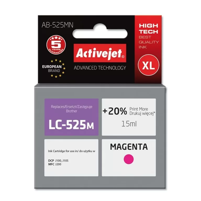 Originele inkt cartridge Activejet AB-525MN Magenta