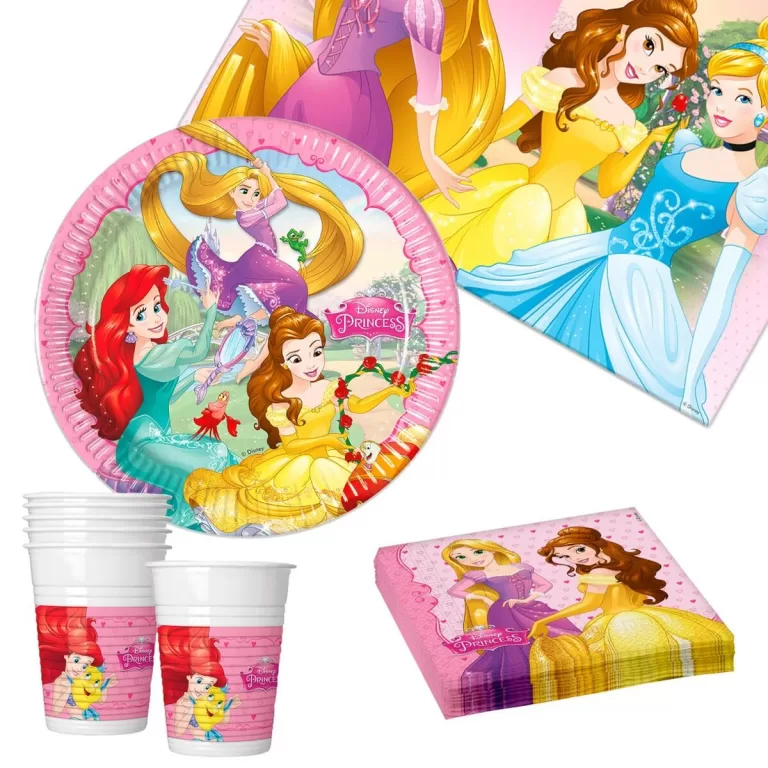Set feestartikelen Princesses Disney 37 Onderdelen