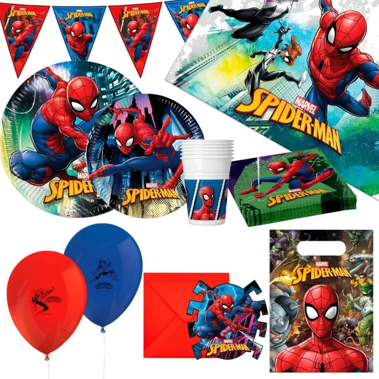 Set feestartikelen Spiderman 66 Onderdelen