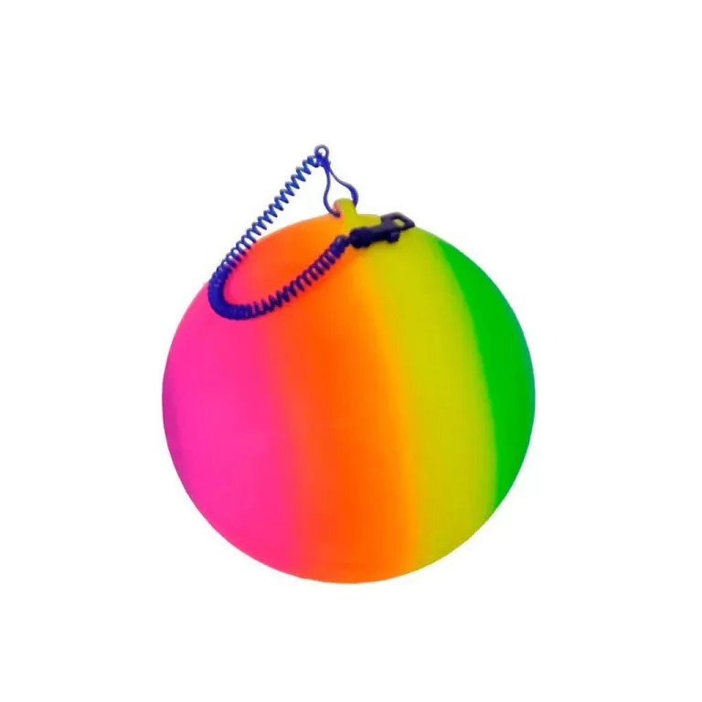 Regenboogbal met Koord 21 cm