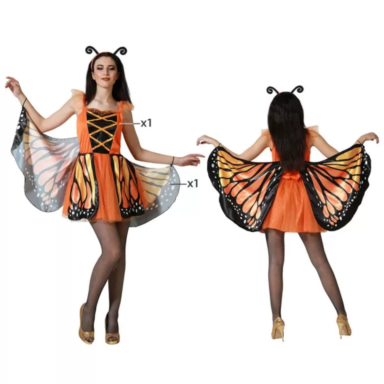 Kostuums voor Volwassenen Vlinder Oranje