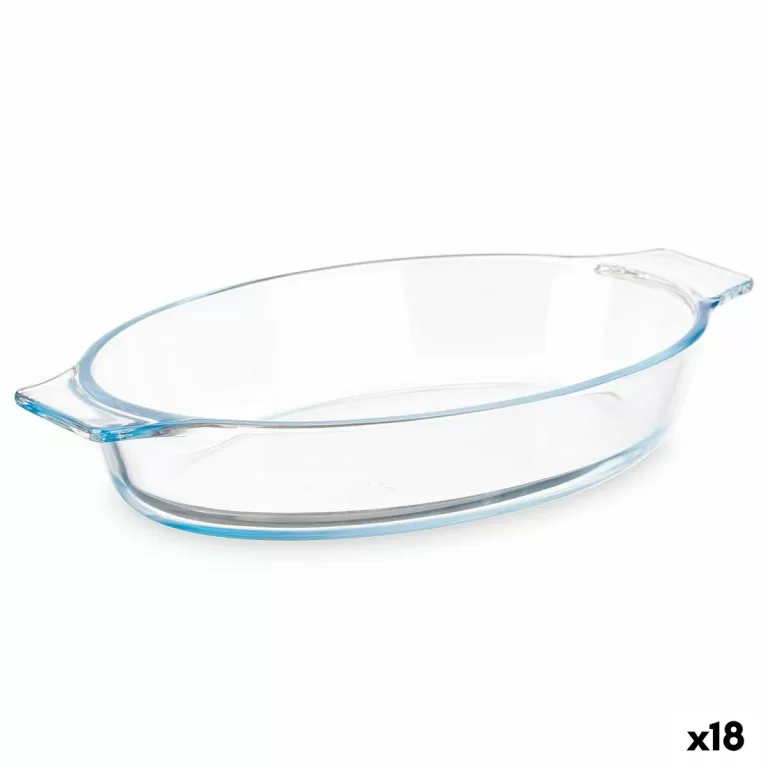 Serveerschaal Met handvatten Transparant Borosilicaatglas 800 ml 27 x 4