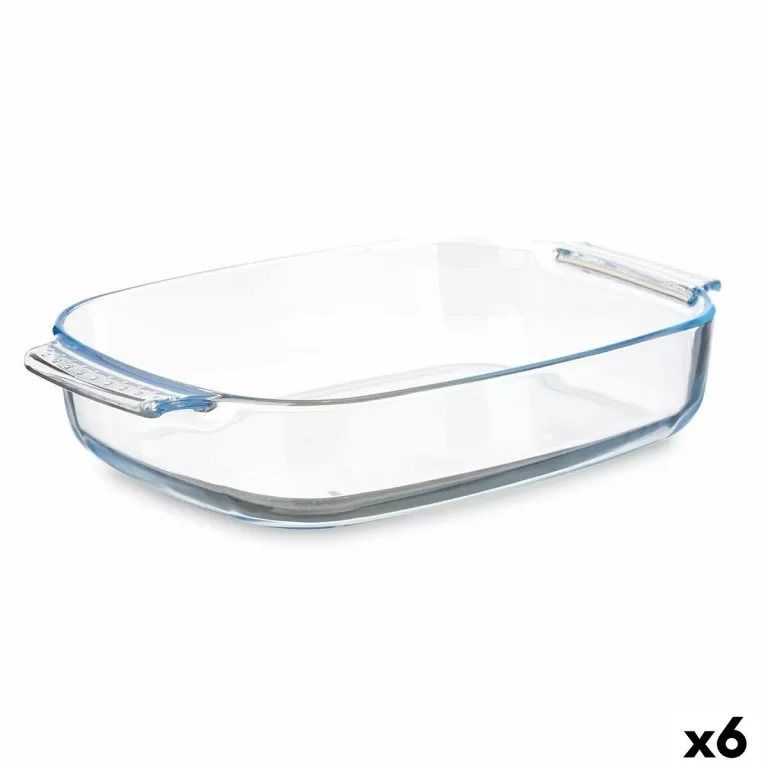 Serveerschaal Met handvatten Transparant Borosilicaatglas 3