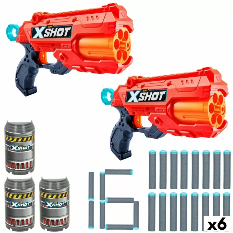 2 Dartpistolen Set Zuru X-Shot Reflex 6 28