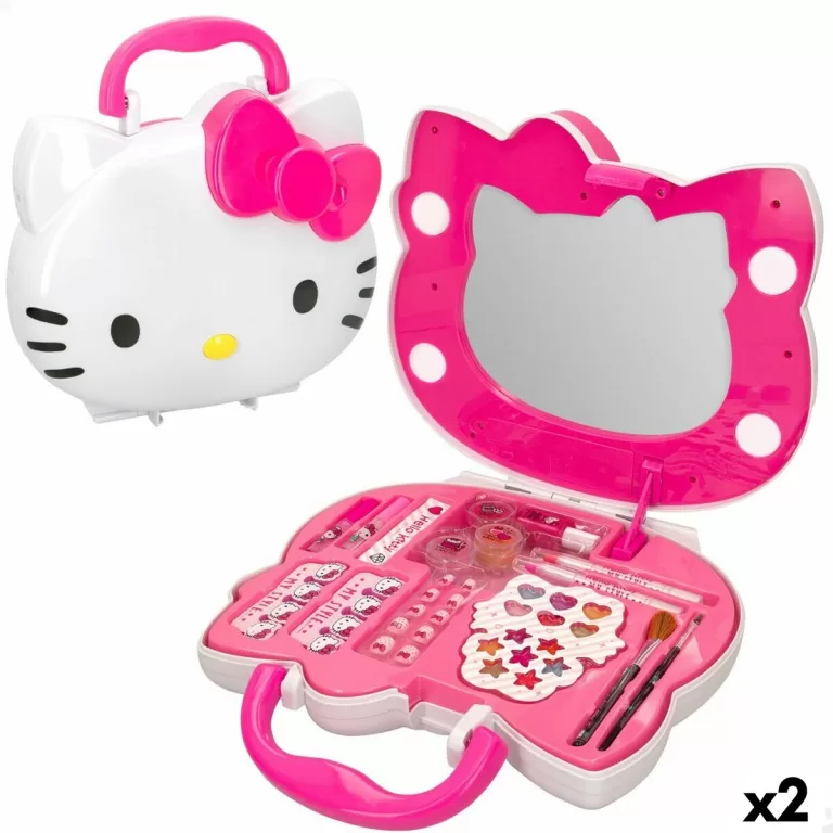 Kinder Make-up Set Hello Kitty Handtas 36 Onderdelen (2 Stuks)
