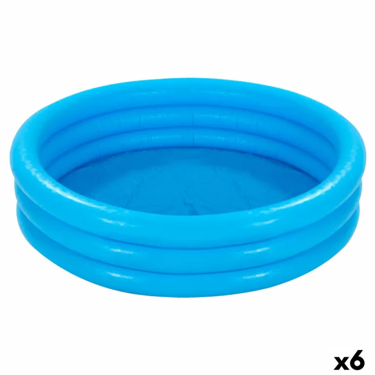 Opblaasbaar Kinderzwembad Intex Blauw Ringen 330 L 147 x 33 cm (6 Stuks)