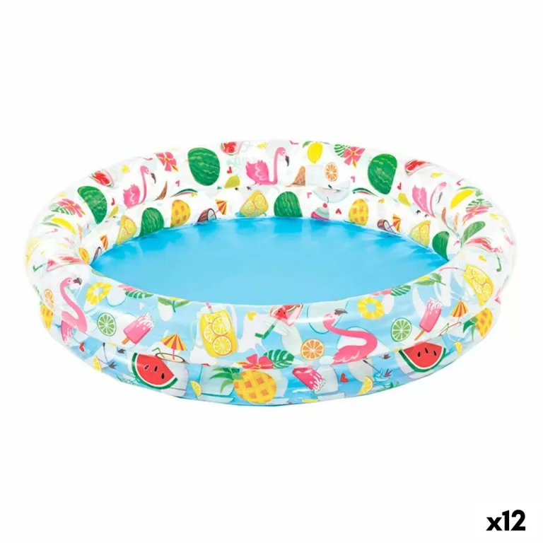 Opblaasbaar Kinderzwembad Intex Tropisch Ringen 150 l 122 x 25 cm (12 Stuks)