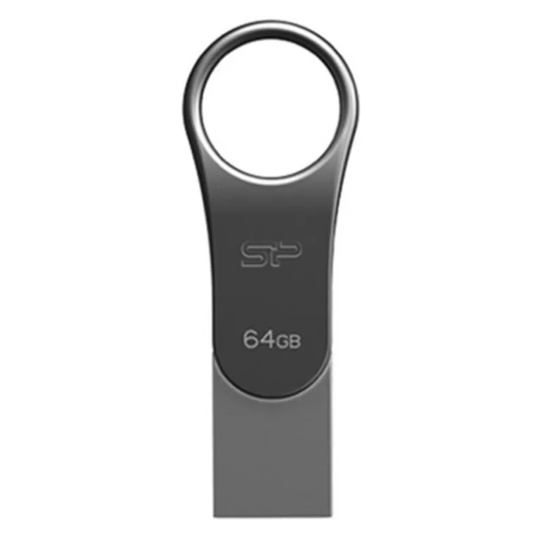 USB stick Silicon Power C80 64 GB Zwart titanium