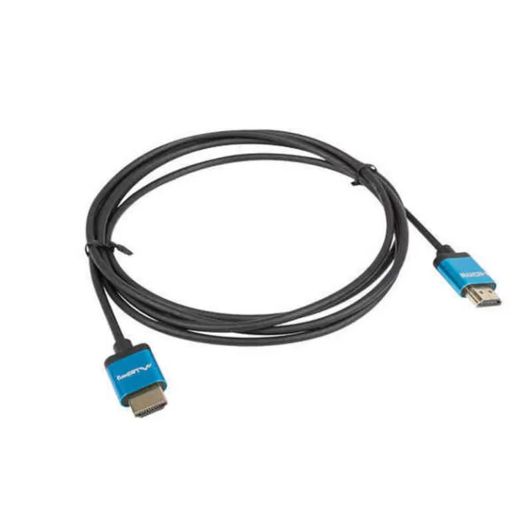 HDMI-Kabel Lanberg V2.0 4K SLIM Zwart 1 m Zwart/Blauw