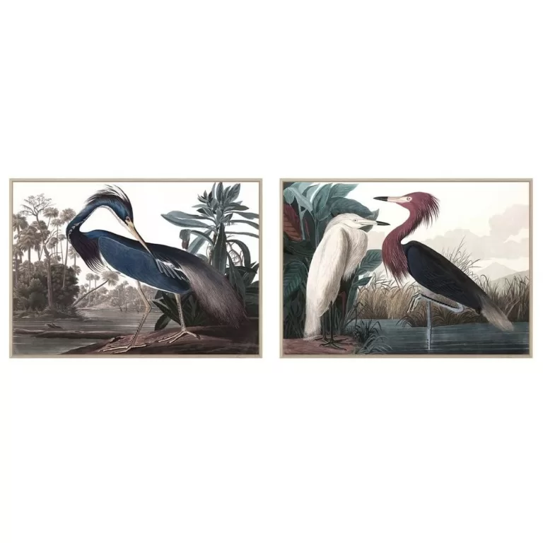 Schilderij DKD Home Decor Vogel Orientaals 123 x 4