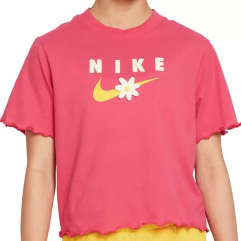 T-Shirt met Korte Mouwen voor kinderen ENERGY BOXY FRILLY Nike DO1351 666  Roze