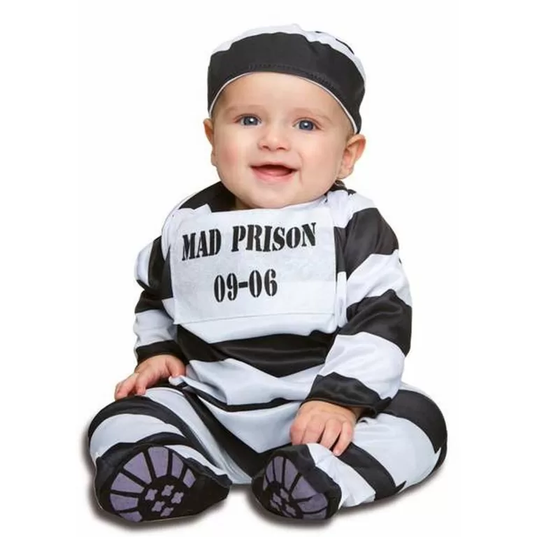 Kostuums voor Baby's My Other Me Wit Zwart Gevangene (2 Onderdelen)