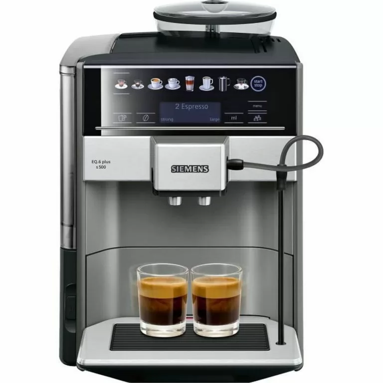 Superautomatisch koffiezetapparaat Siemens AG TE655203RW Zwart Grijs Zilverkleurig 1500 W 19 bar 2 Koppar 1