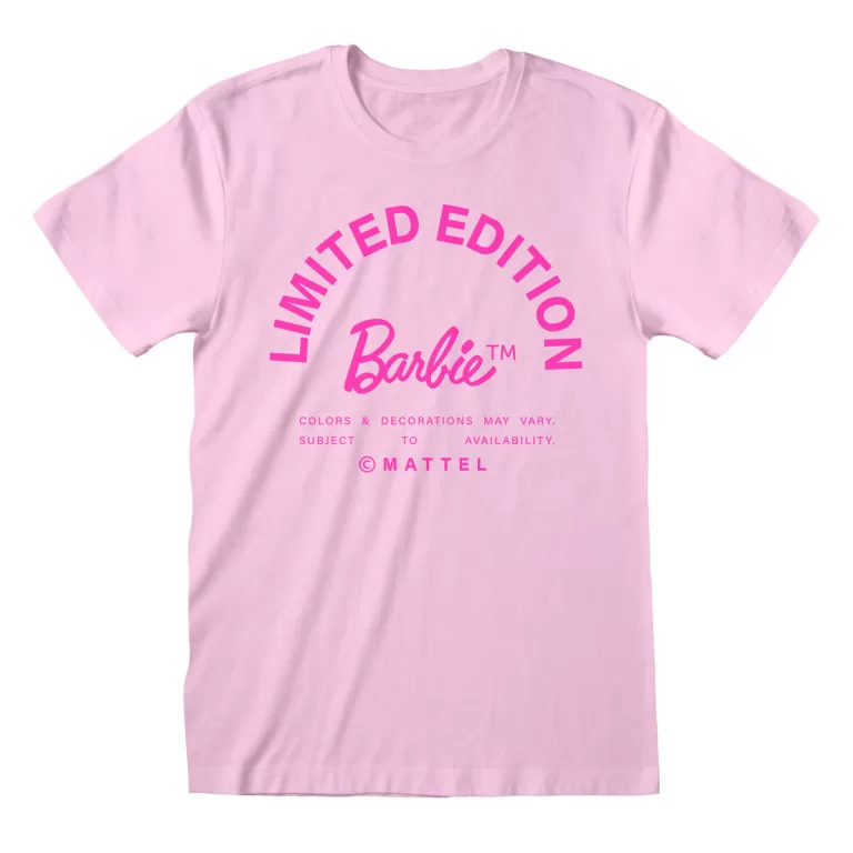 T-Shirt met Korte Mouwen Barbie Limited Edition Licht Roze Uniseks