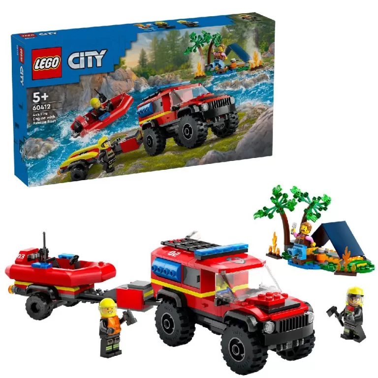 Lego City 60412 Brandweerauto met Reddingsboot
