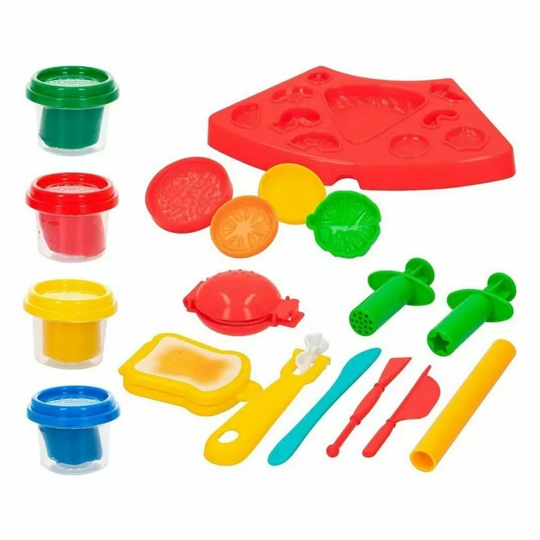 Plasticine Spel Colorbaby Burger & Sandwich Multicolour (19 Onderdelen)