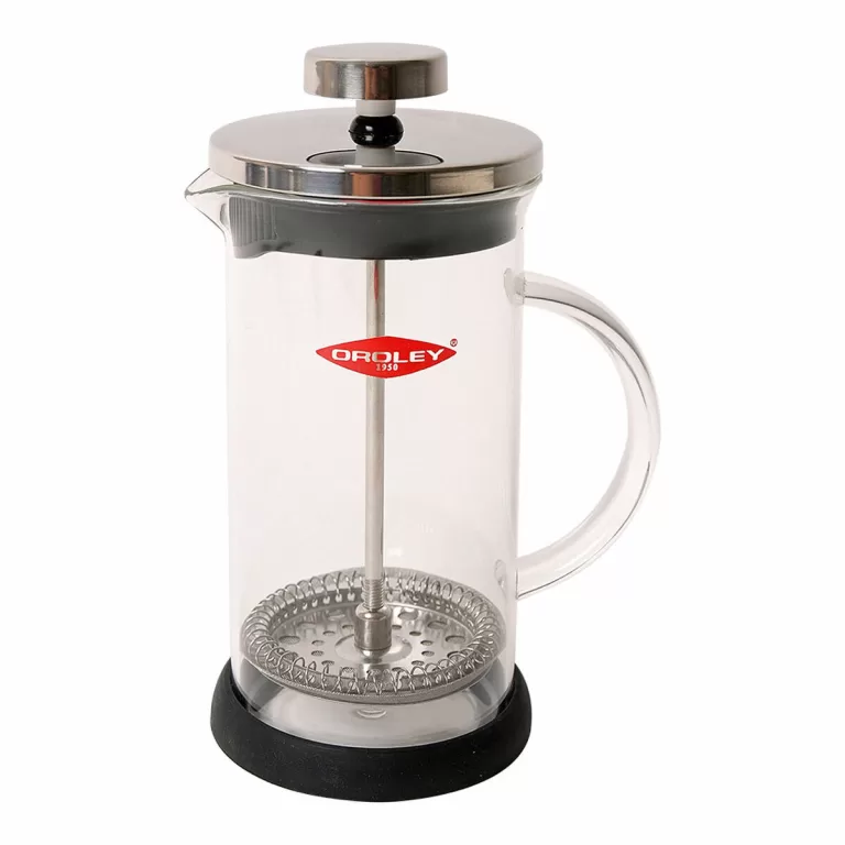 Koffiepot met Zuiger Oroley Spezia 6 Kopjes Borosilicaatglas Roestvrij staal 18/10 600 ml