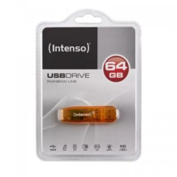 USB stick INTENSO FAELAP0282 USB 2.0 64 GB Oranje 64 GB USB stick