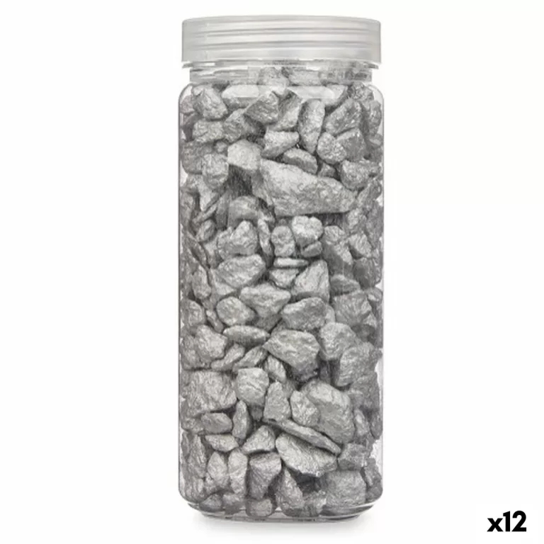 Decoratieve stenen Zilverkleurig 10 - 20 mm 700 g (12 Stuks)